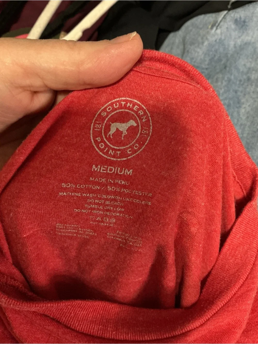 Southern Point Co Christmas Santa Dog Sleigh Long Sleeve Pocket Tee